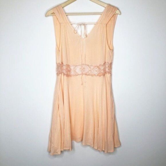 FREE PEOPLE Peach Cutout Mini Dress - Picture 7 of 10